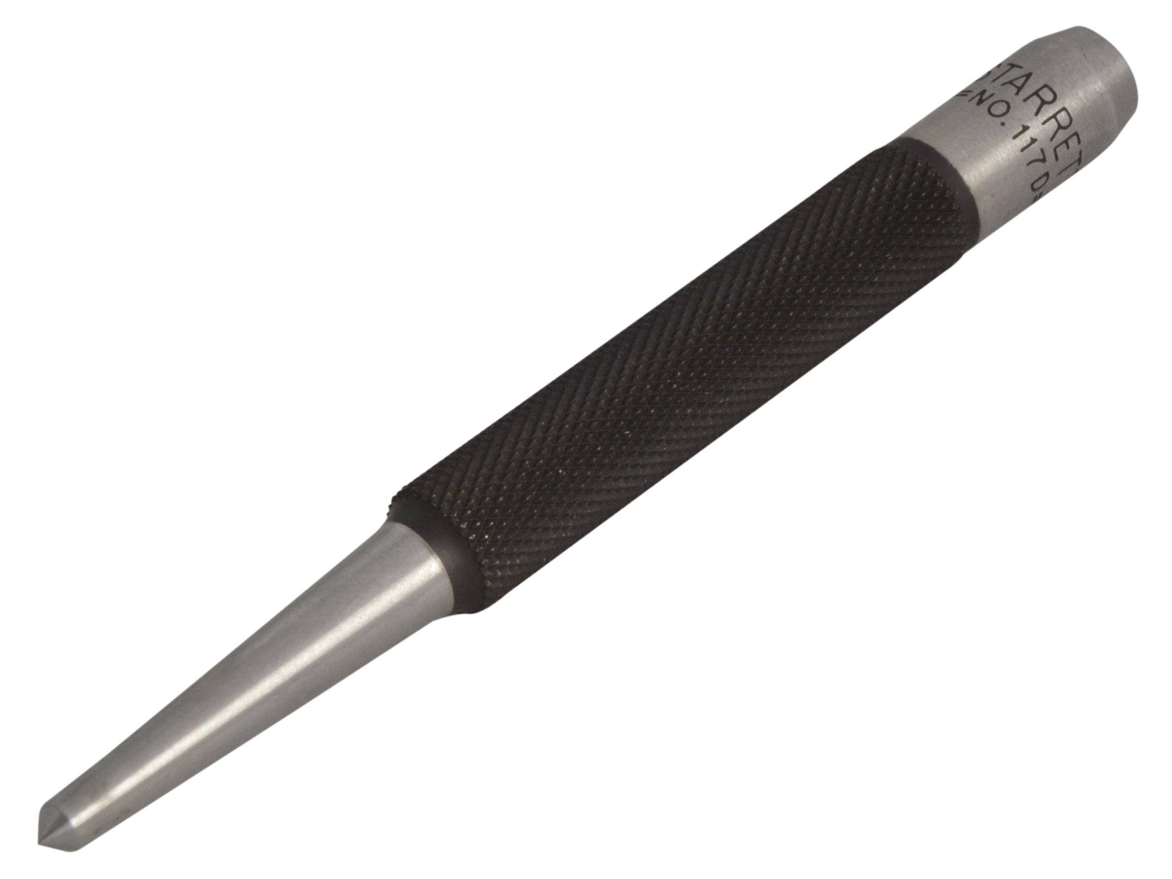 Starrett 117D Center Punch With Round Shank, 4" Length, 5/32" Tapered